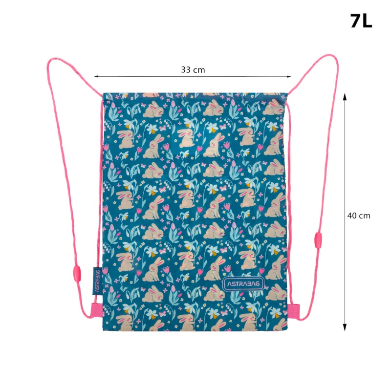 Vrecko na prezuvky AstraBAG Candy Bunny AD1 – školské vrecko na chrbát