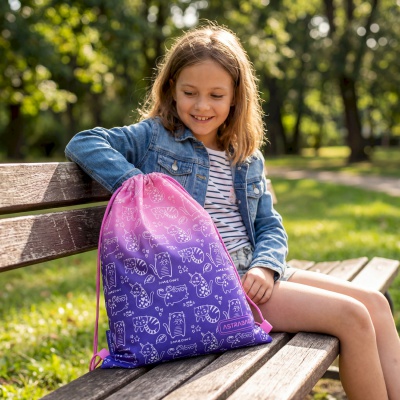 Vrecko na prezuvky AstraBAG Kitty AD1 – školské vrecko na chrbát