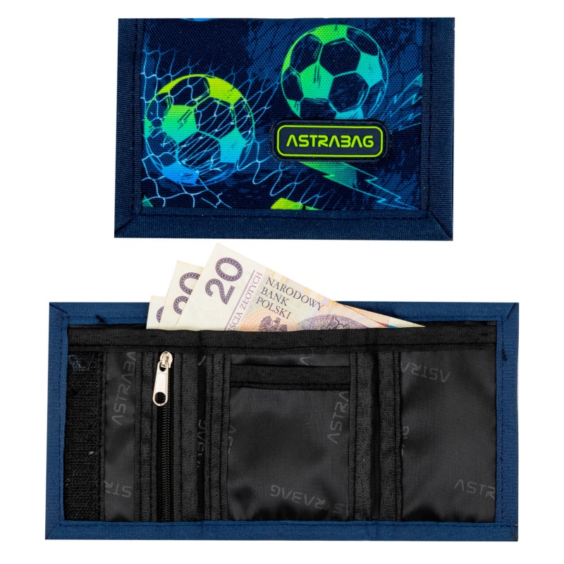 Dětská peněženka AstraBAG Football – peněženka na suchý zip