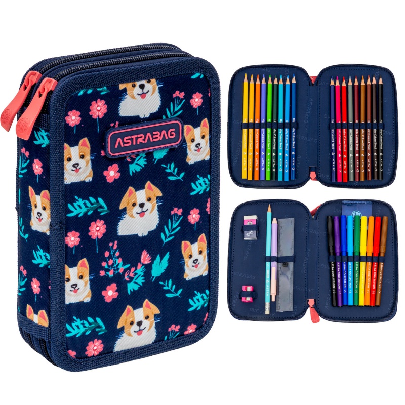 Dvojposchodový peračník AstraBAG Dear Puppy AC21 s výbavou
