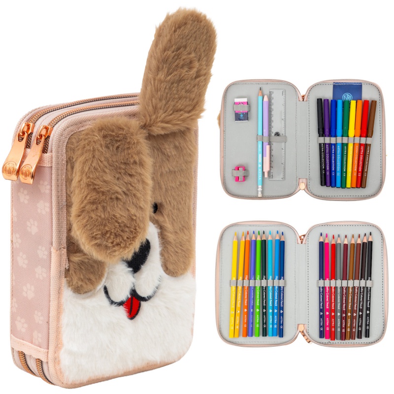 Dvojposchodový peračník AstraBAG Fluffy Puppy AC21 s výbavou