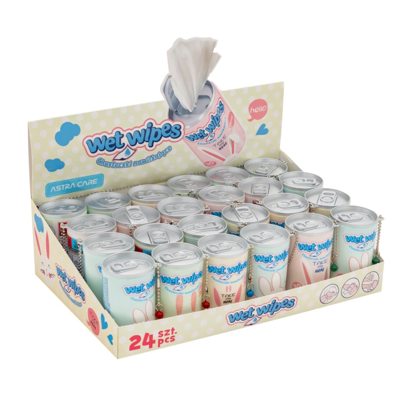 Vlhčené ubrousky AstraCare Bunny v plechovce 30 ks