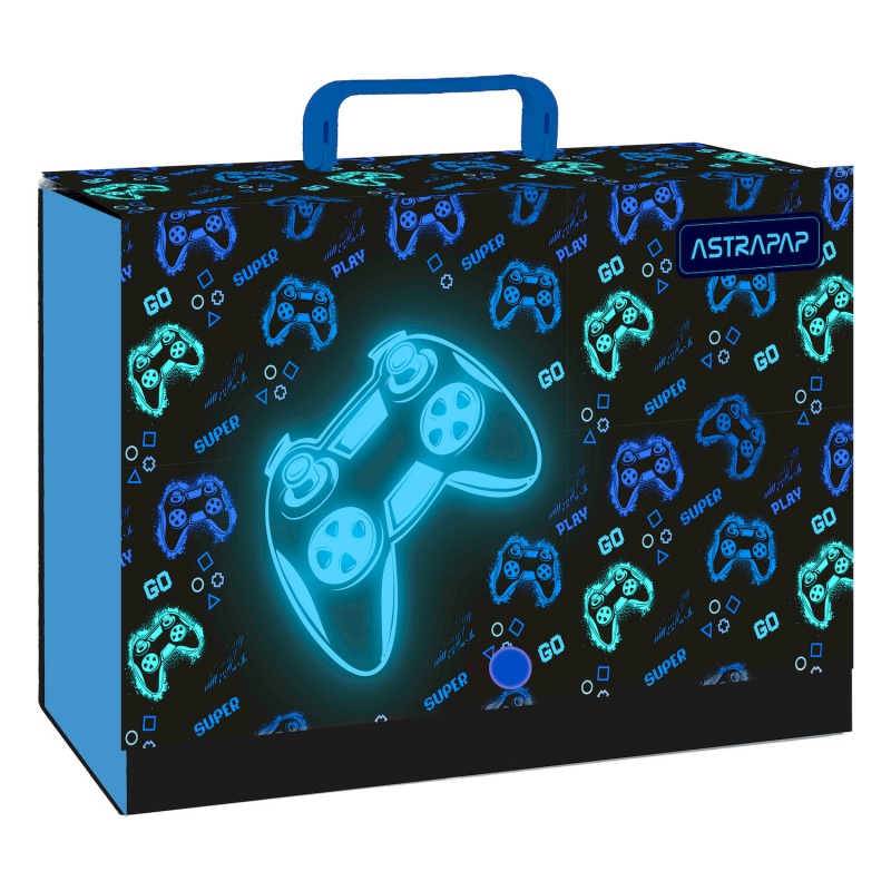 Školský kufrík Astrabag Go Playing A4 – XL 9 cm