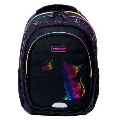 Školní batoh HEAD GOLDEN EFFECT RAINBOW KITTY AB300 ergonomický batoh s přihrádkou na notebook