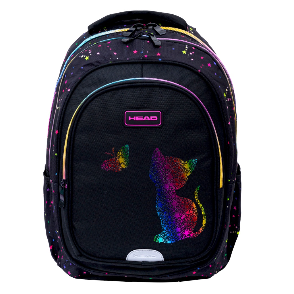 Školní batoh HEAD GOLDEN EFFECT RAINBOW KITTY AB300 ergonomický batoh s přihrádkou na notebook