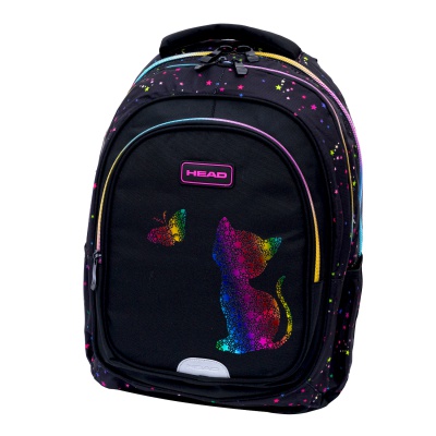 Školní batoh HEAD GOLDEN EFFECT RAINBOW KITTY AB300 ergonomický batoh s přihrádkou na notebook