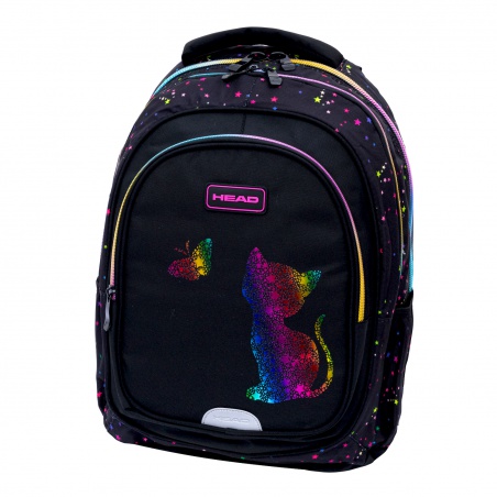 Školní batoh HEAD GOLDEN EFFECT RAINBOW KITTY AB300 ergonomický batoh s přihrádkou na notebook