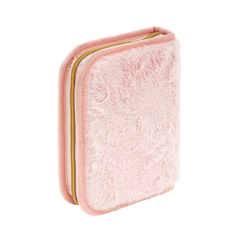 Školský peračník AstraBAG Fluffy Pearl Pink jednokomorový