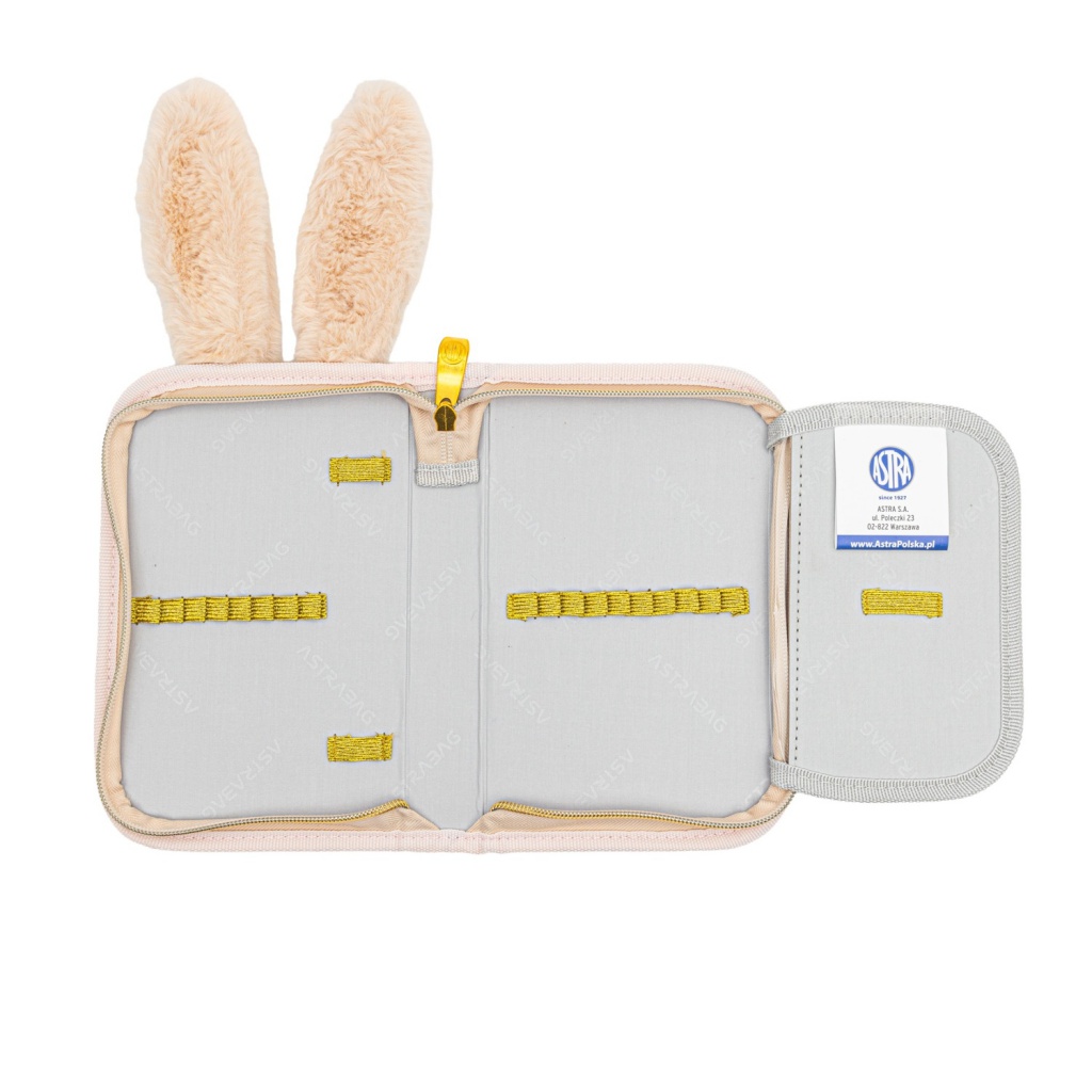 Vyklápěcí penál AstraBAG Fluffy Bunny Beige, 503025072