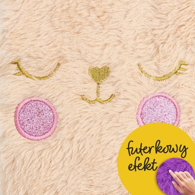 Školní penál AstraBAG Fluffy Bunny Beige jednokomorový