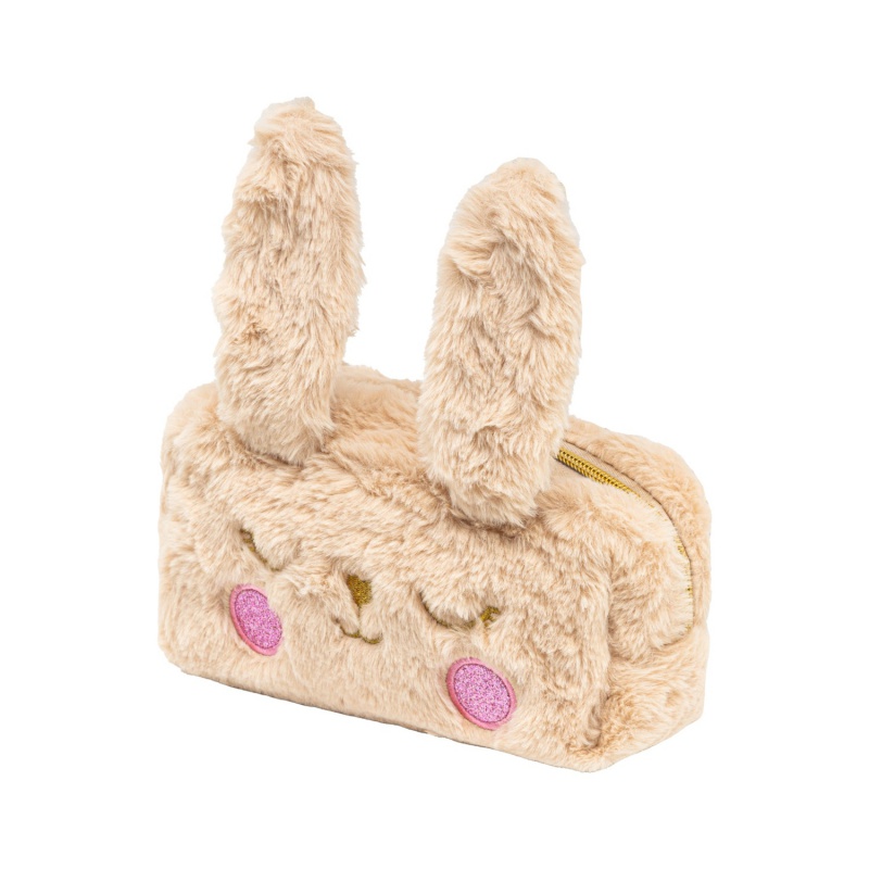Plyšové puzdro AstraBAG Fluffy Bunny Beige na drobnosti