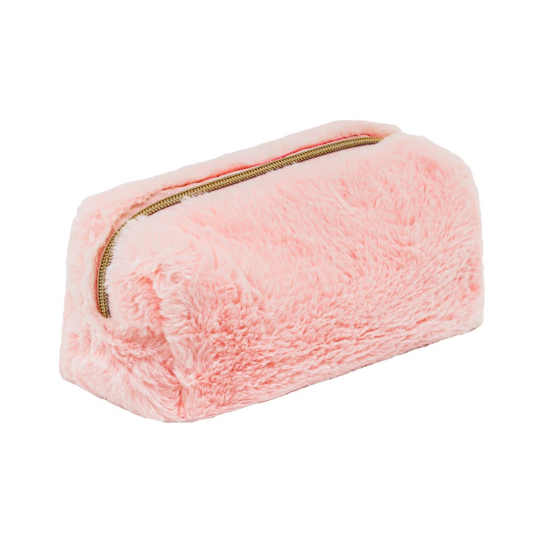 Plyšové puzdro AstraBAG Fluffy Pearl Pink na drobnosti