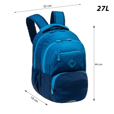 Školský batoh ABAG Hexagon Blue Ombre AB200 502026039
