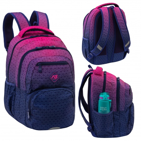 Školský batoh ABAG Hexagon Pink Ombre AB200