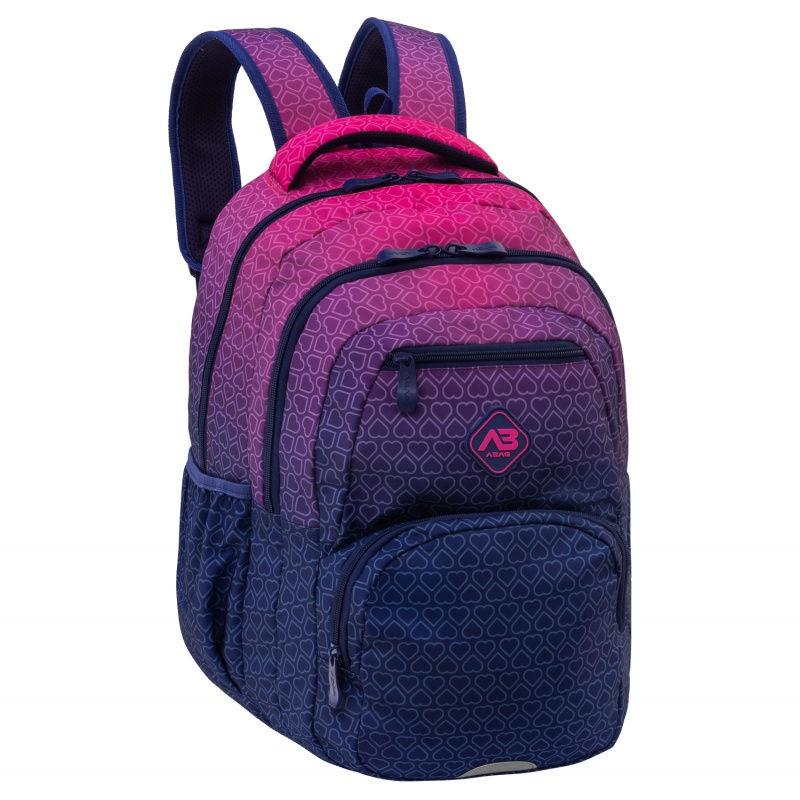 Školský batoh ABAG Hexagon Pink Ombre AB200