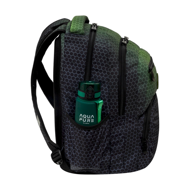 Školský batoh ABAG Hexagon Green Ombre AB200