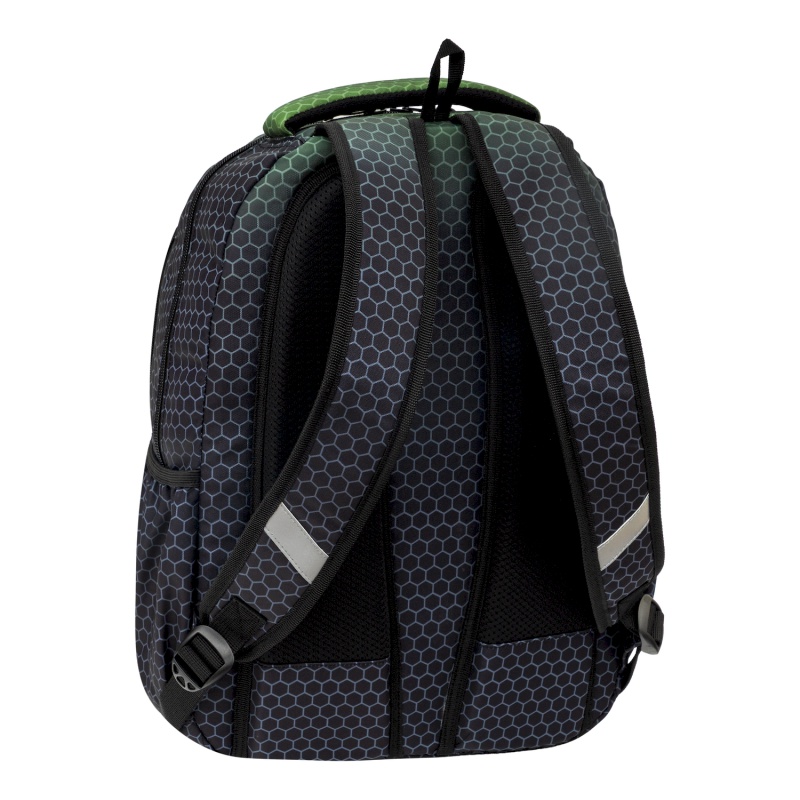 Školský batoh ABAG Hexagon Green Ombre AB200