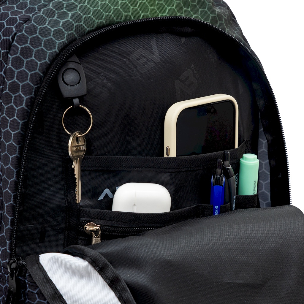 Školský batoh ABAG Hexagon Green Ombre AB200