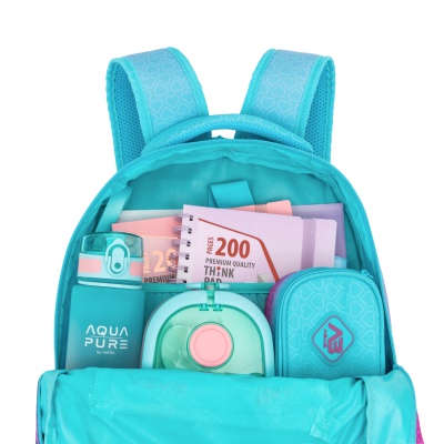 Školský batoh ABAG Hexagon Mint Ombre AB200