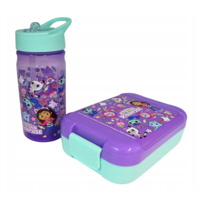 Dětský set láhev a box Gabby's Dollhouse 450 ml