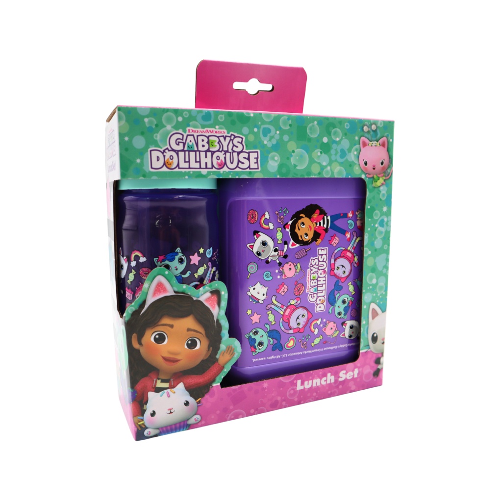Dětský set láhev a box Gabby's Dollhouse 450 ml