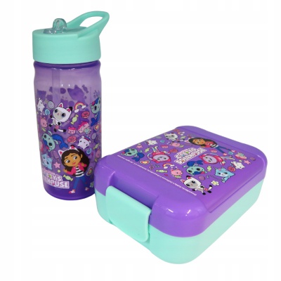 Dětský set láhev a box Gabby's Dollhouse 450 ml