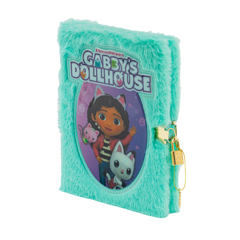 Roztomilý plyšový zápisník s kľúčikom AstraPAP Fluffy Gabby´s Dollhouse, 101025005