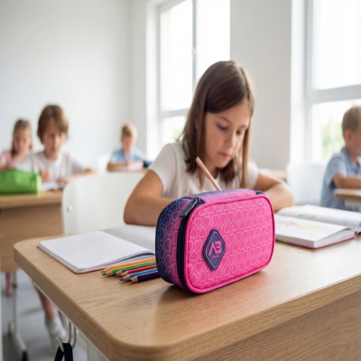 Školský peračník ABAG Hexagon Pink Ombre AC6 503026070