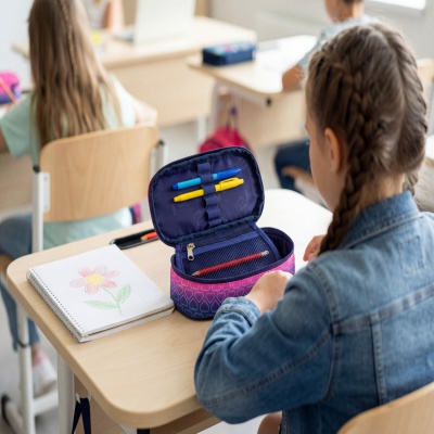 Školní penál ABAG Hexagon Pink Ombre AC6 503026070