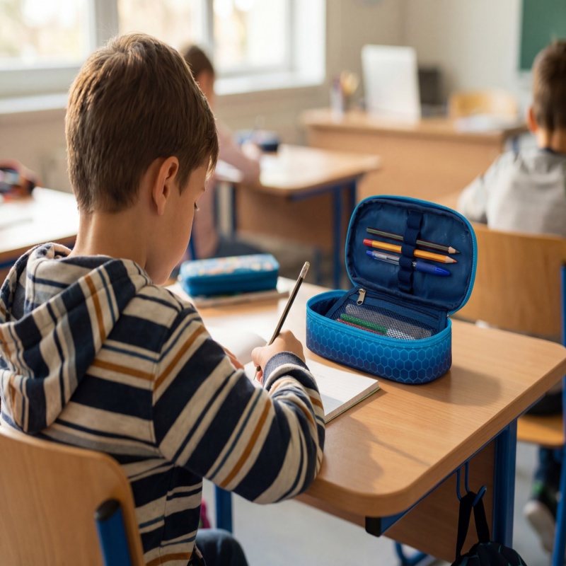 Školní penál ABAG Hexagon Blue Ombre AC6 503026055