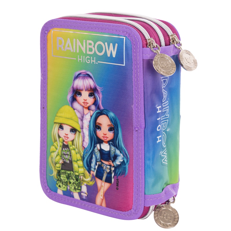 Trojposchodový peračník Rainbow High Silver Style AC31 503022065