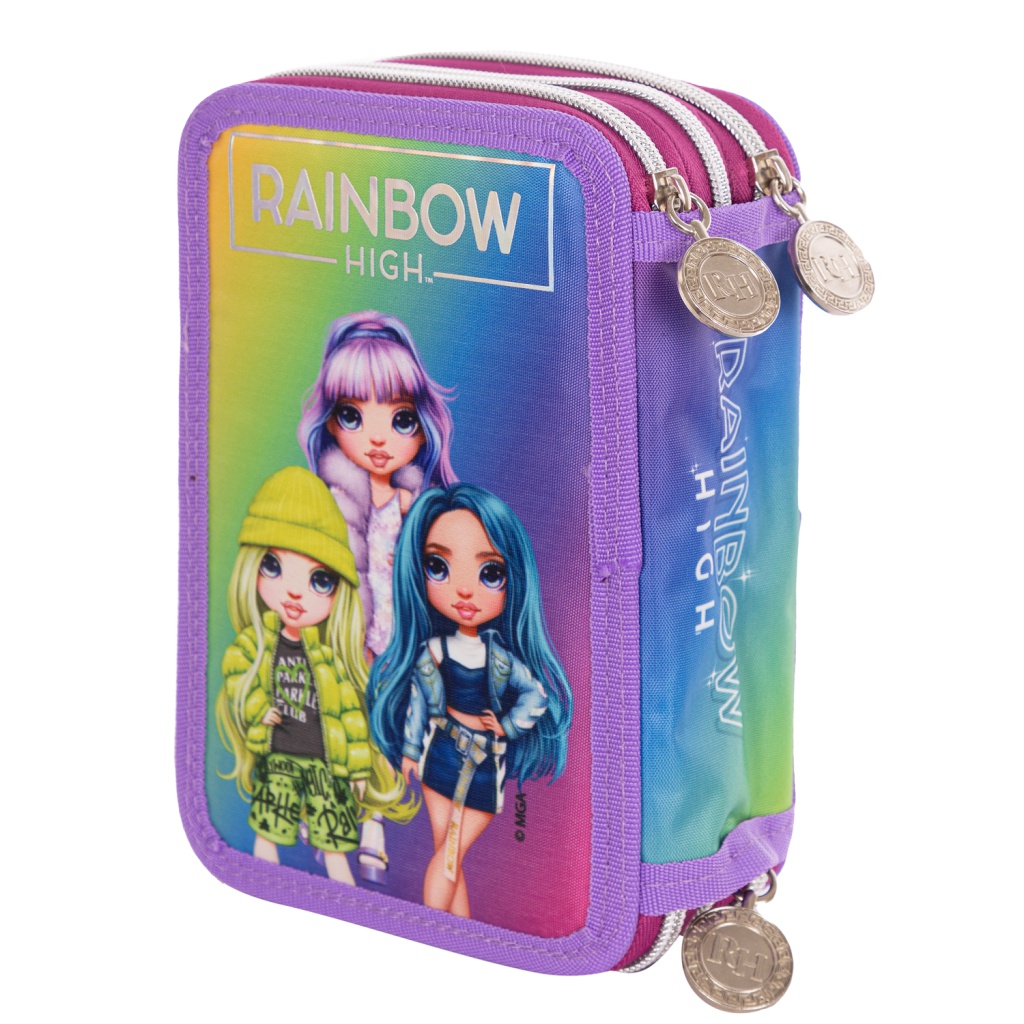 Trojposchodový peračník Rainbow High Silver Style AC31 503022065