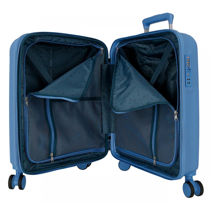 Príručný kufor Movom Wood Denim 55x40x20 cm 38 l