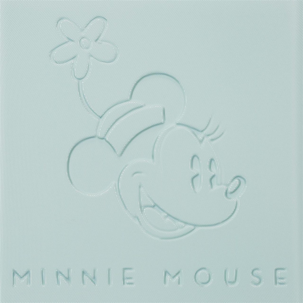 Dětský kufr Minnie Mouse Traveling zaujme jemným tyrkysovým provedením a elegantním reliéfním motivem Minnie Mouse. Praktický v