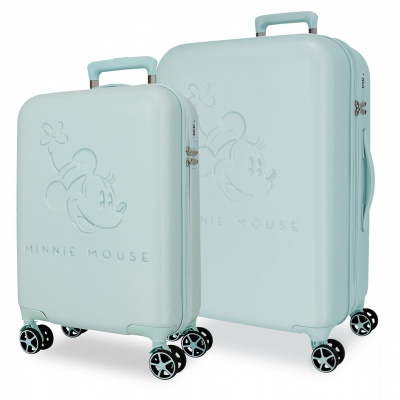 Set kufrov Minnie Mouse Traveling 55 a 65 cm tyrkysový