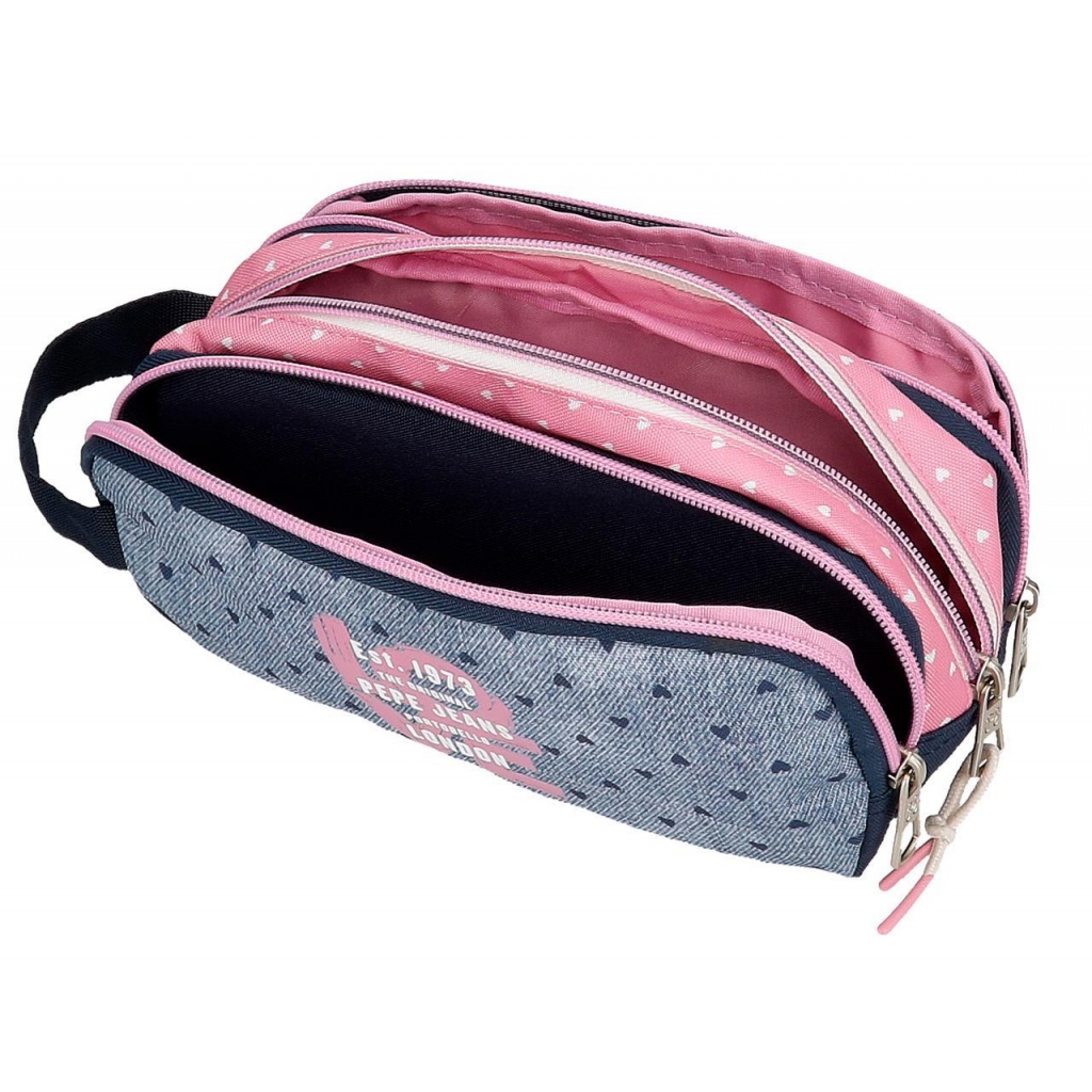 Tříkomorový penál Pepe Jeans Noni Denim 6824721