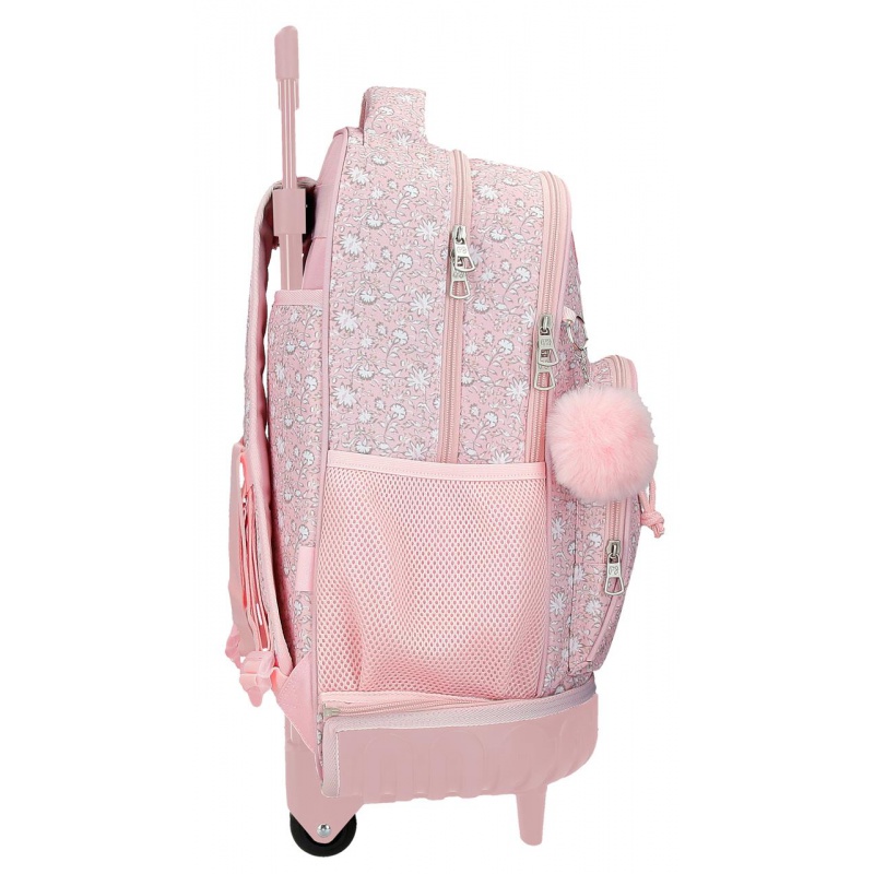 Školský batoh na kolieskach Pepe Jeans Mia Rosa Claro 43 cm
