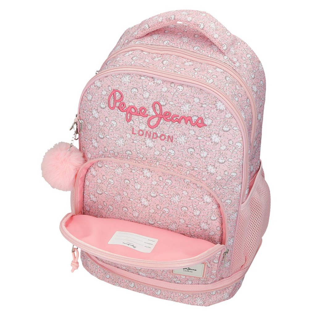Školský batoh na kolieskach Pepe Jeans Mia Rosa Claro 43 cm