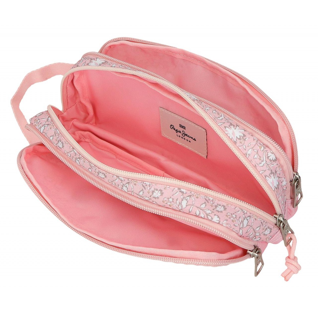 Trojkomorový peračník Pepe Jeans Mia Rosa Claro 6074741