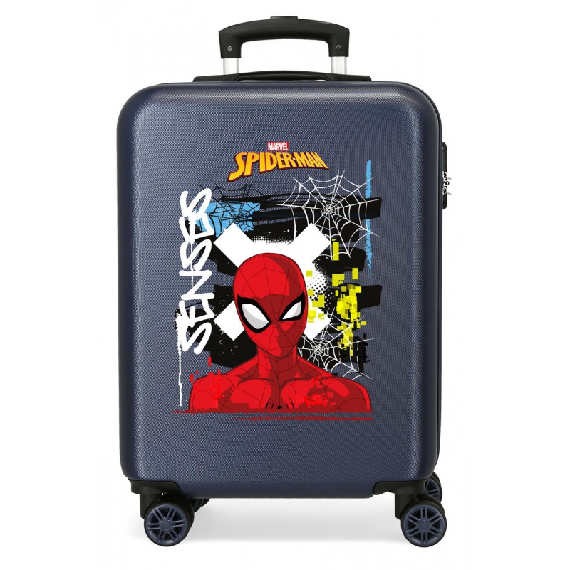 Príručný kufor Spiderman Graffity 55 cm modrý