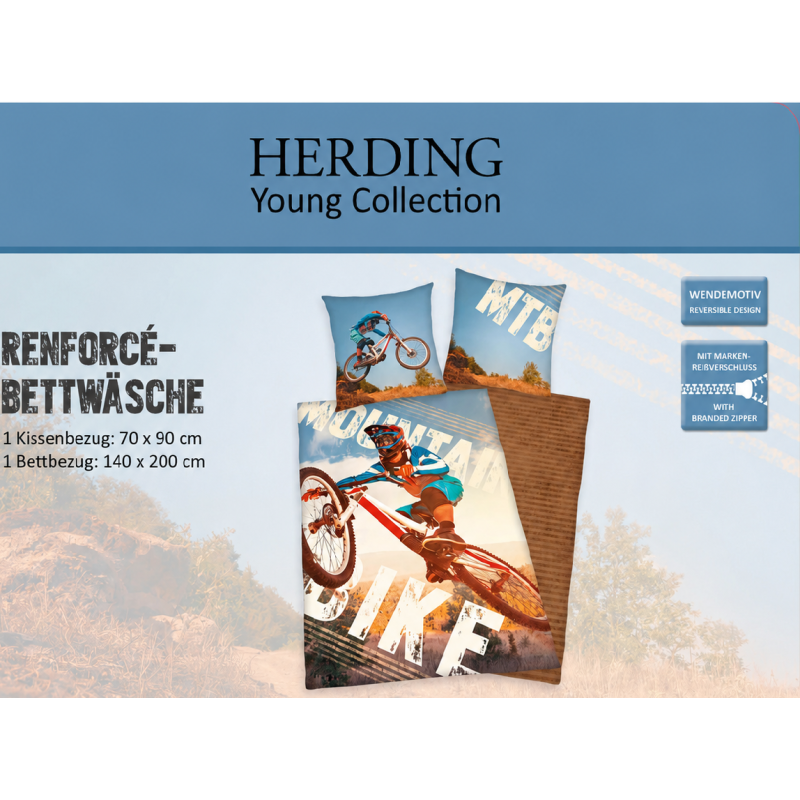 Bavlnené obliečky Herding MOUNTAIN BIKE – 140×200 cm