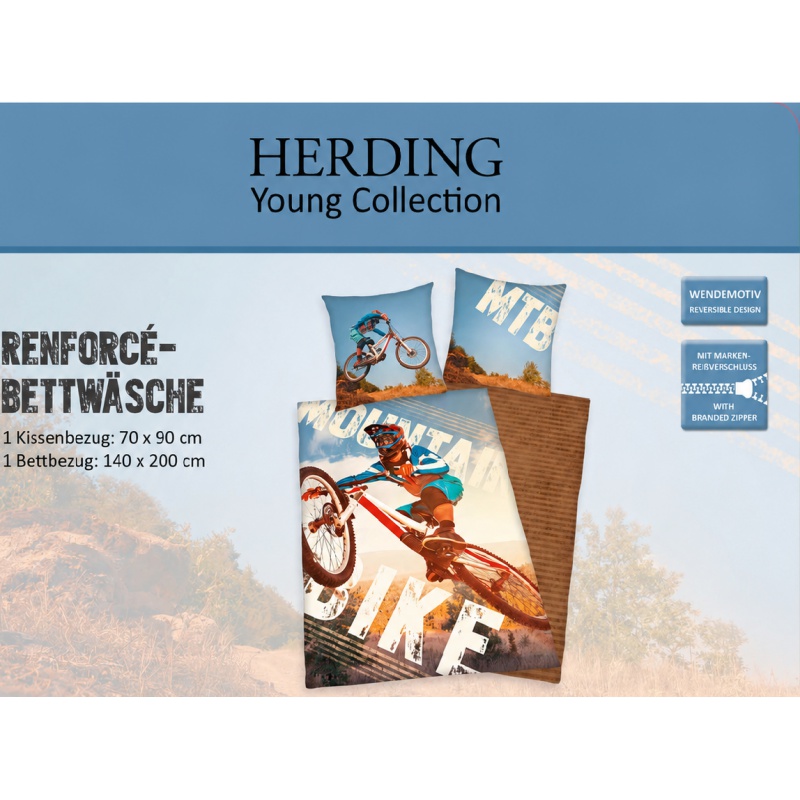 Bavlnené obliečky Herding MOUNTAIN BIKE – 140×200 cm