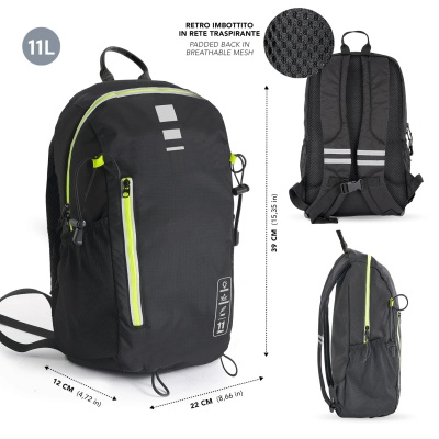 Nepromokavý batoh Perletti Travel 11L Black
