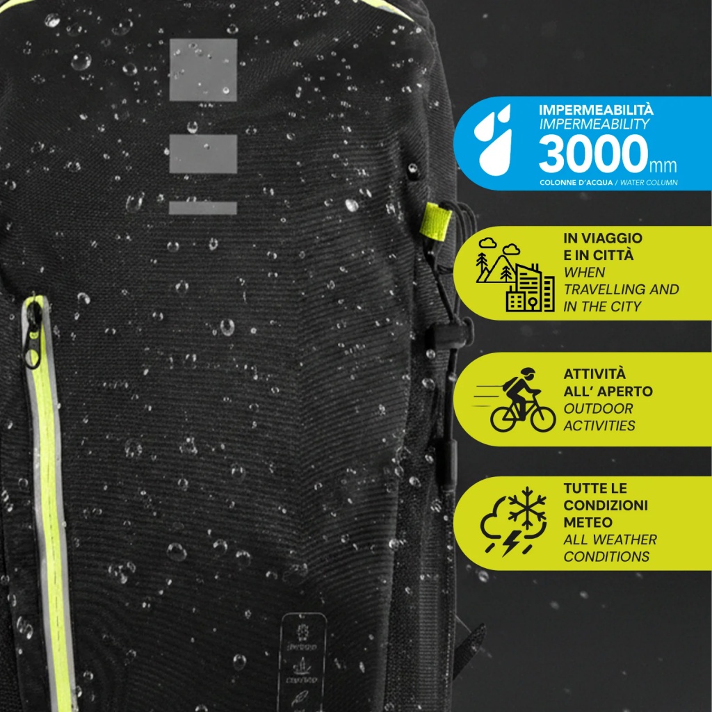 Nepremokavý batoh Perletti Travel 11L Black