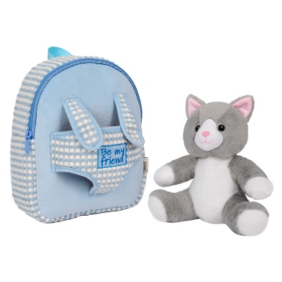 Detský plyšový batoh s mačičkou Perletti Kids 27 cm
