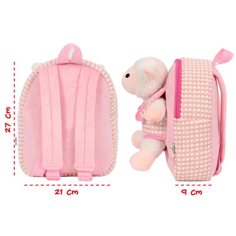 Detský plyšový batoh s ovečkou Perletti Toys 27 cm
