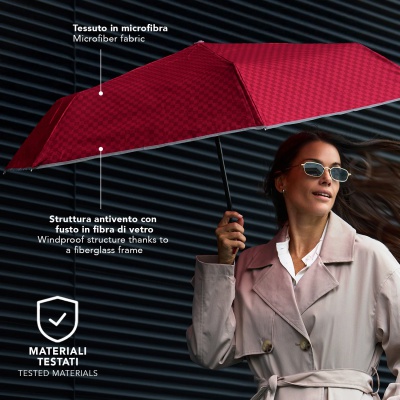 Skládací deštník Perletti Technology Blue reflexní