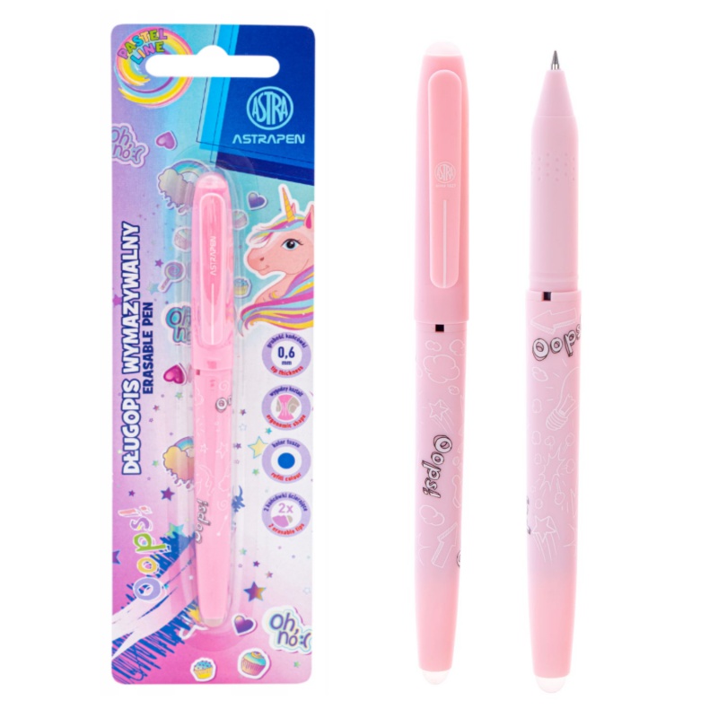 Gumovacie pero Astrapen OOPS! Unicorn modré 0,6 mm