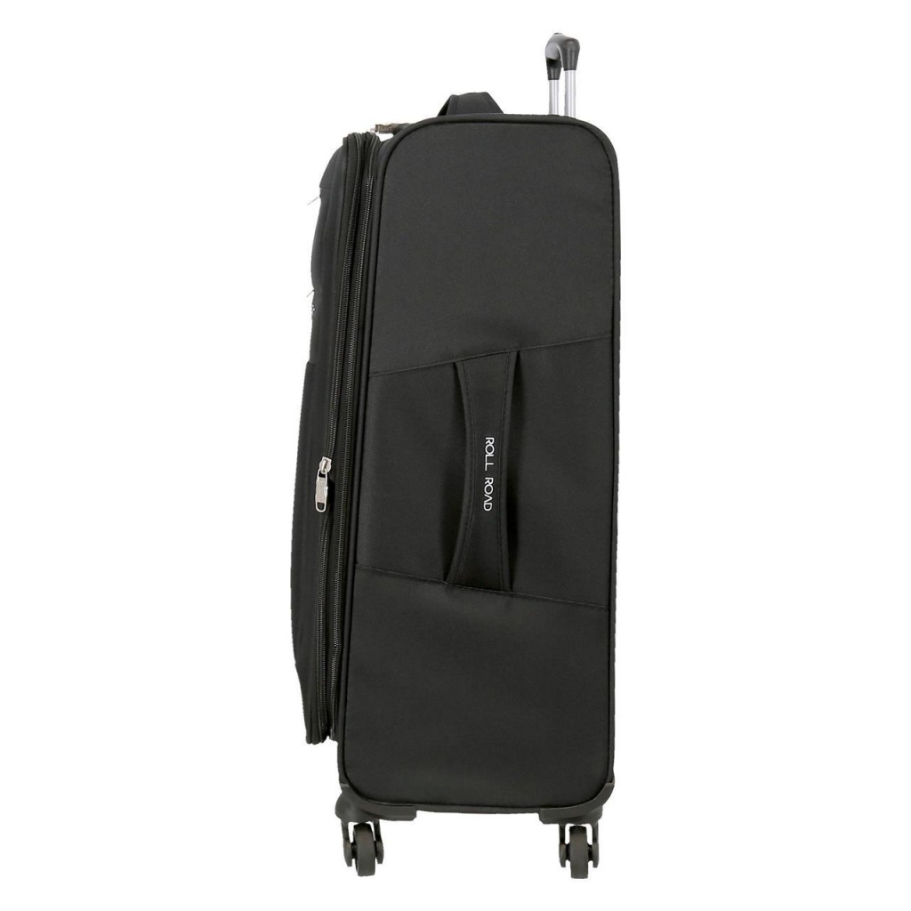 Veľký textilný kufor Roll Road Royce Black 76x48x29 cm 93L – cestovný kufor na dovolenku