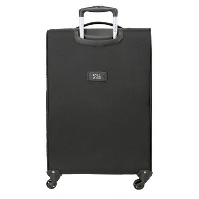 Veľký textilný kufor Roll Road Royce Black 76x48x29 cm 93L – cestovný kufor na dovolenku
